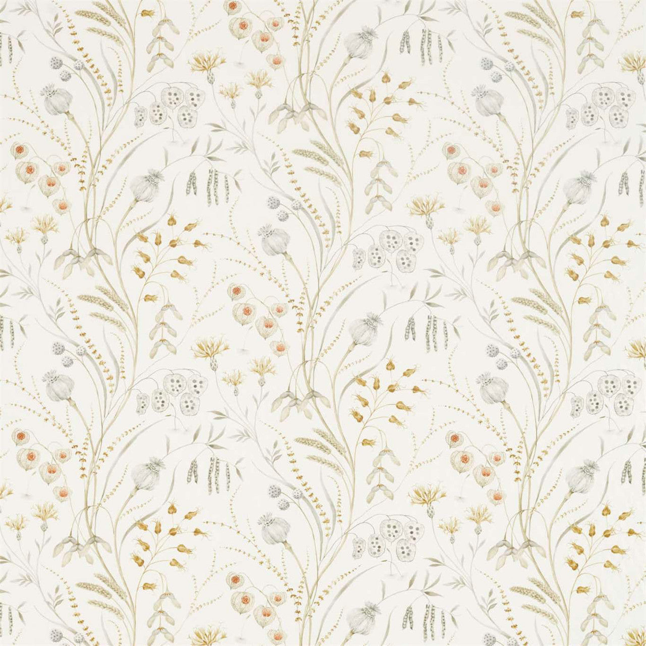 226432 Summer Harvest Embleton Bay Silver/Corn Fabric by Sanderson