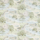 226435 Sea Houses Embleton Bay Tidewater Blue Fabric by Sanderson