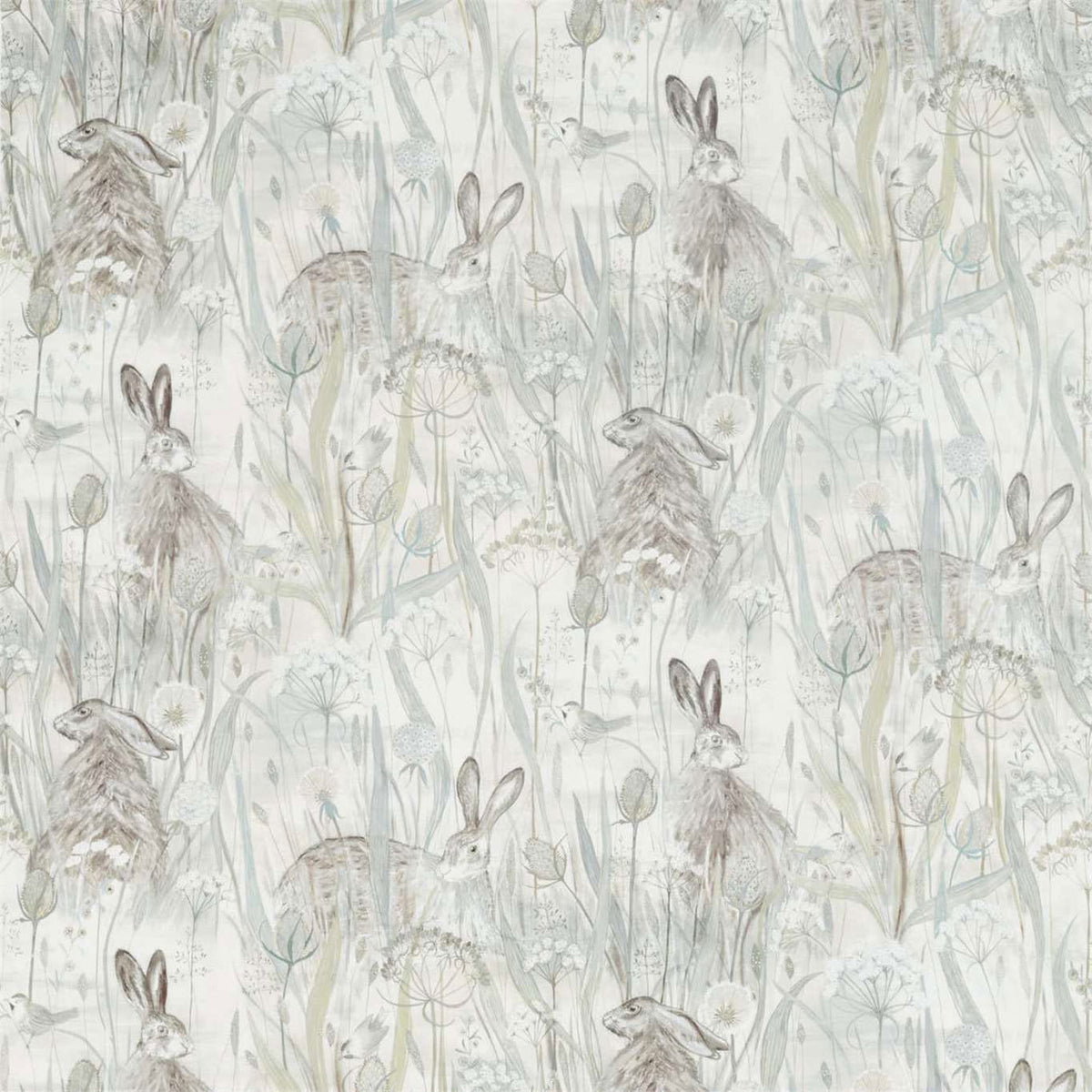 Dune Hares Embleton Bay Mist/Pebble Fabric by Sanderson