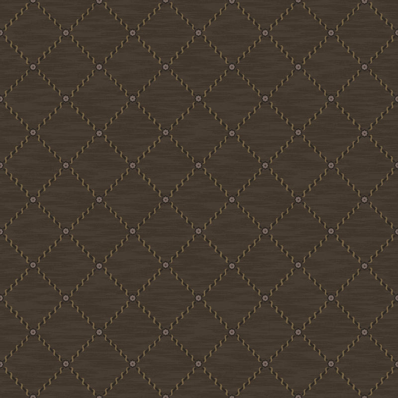 2264 Golden Trellis Brown Wallpaper by Boråstapeter