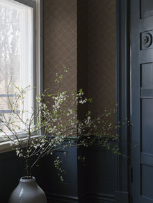 2264 Golden Trellis Brown Wallpaper by Boråstapeter