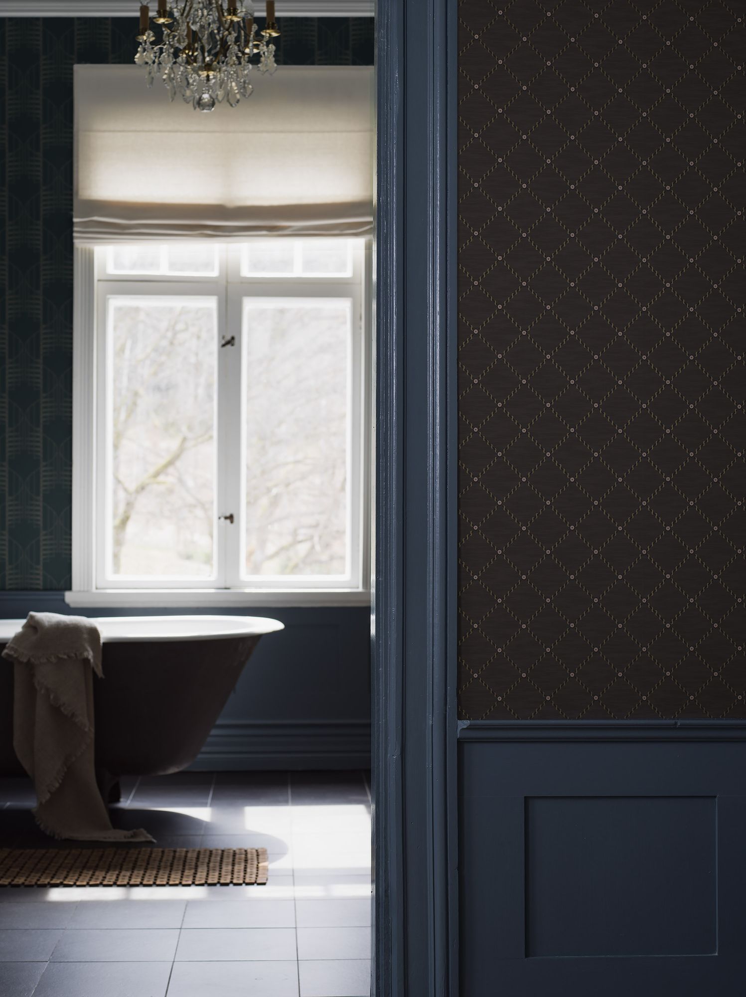2264 Golden Trellis Brown Wallpaper by Boråstapeter