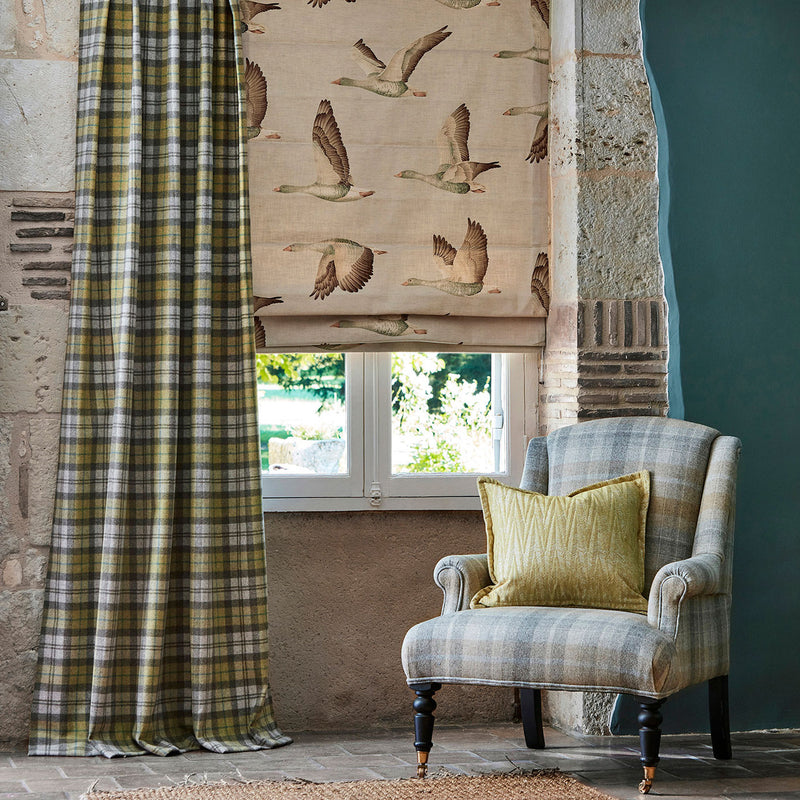 226518 Elysian Geese Elysian Briarwood/Linen Fabric by Sanderson