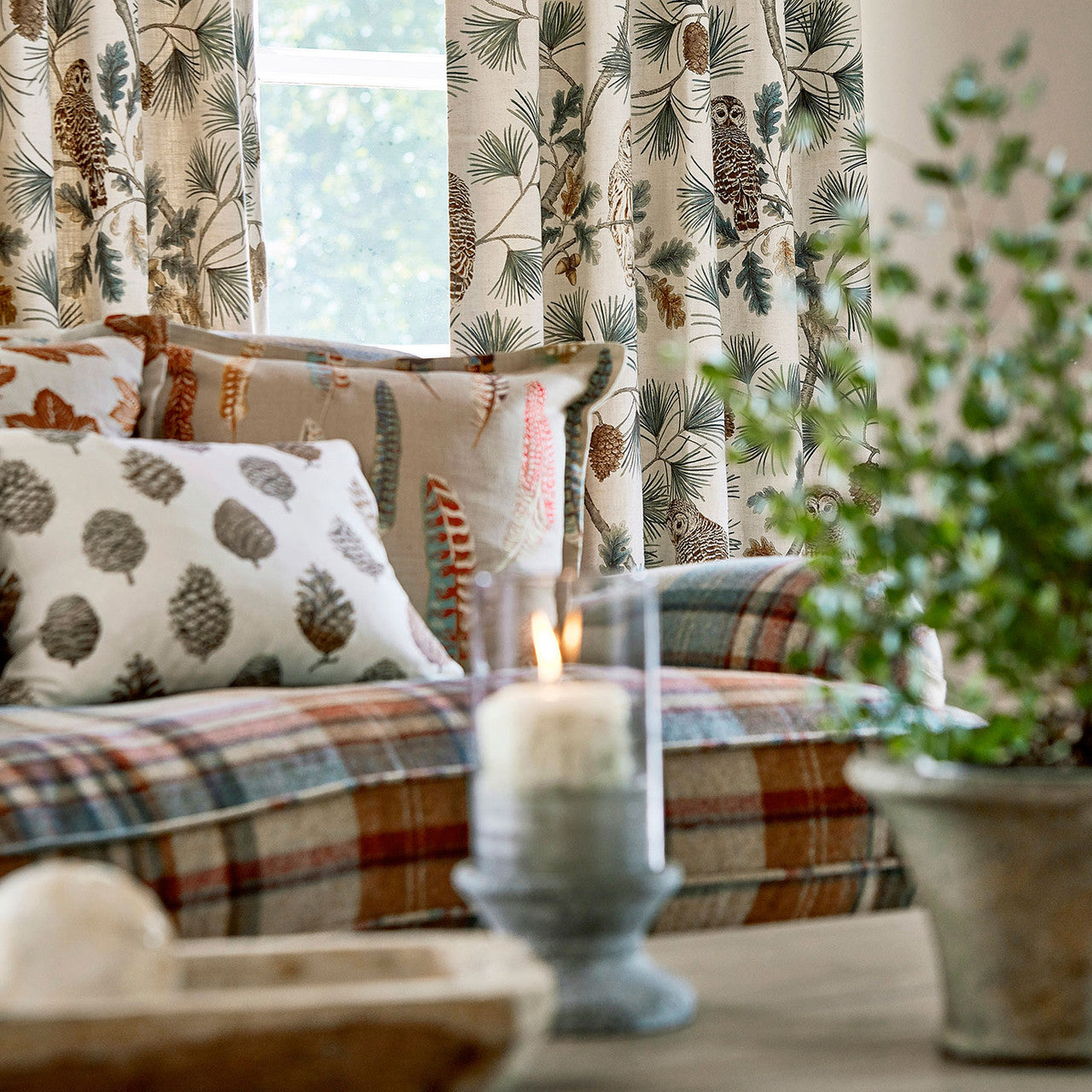 226524 Owlswick Elysian Teal Fabric by Sanderson