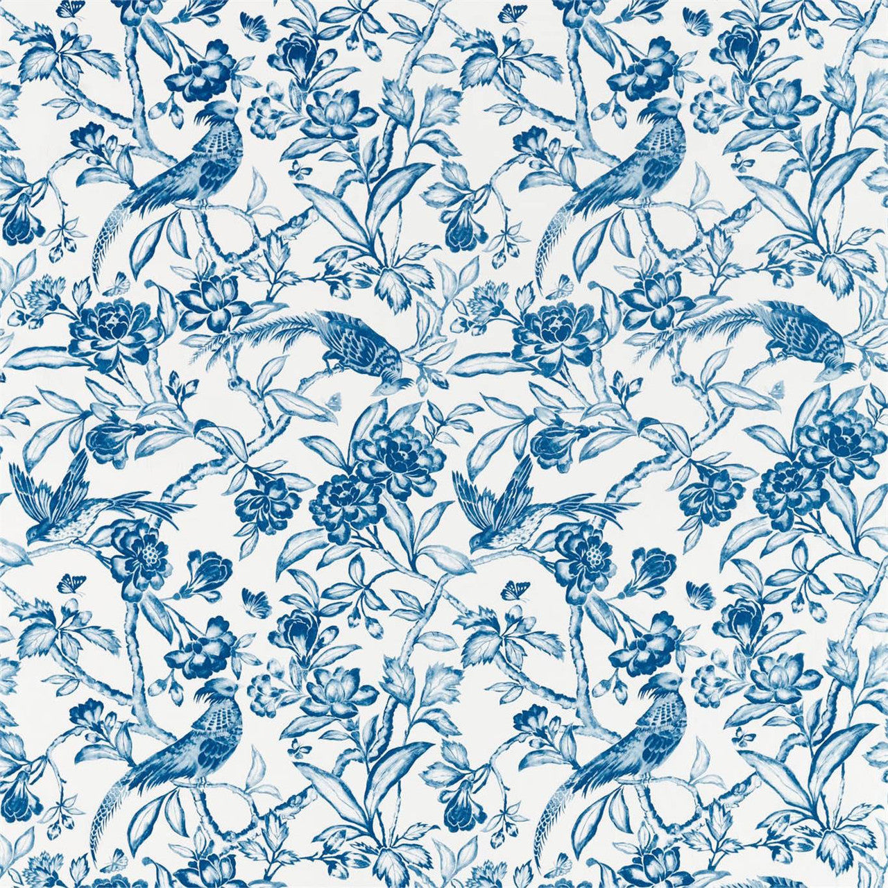 226536 Tattershall Elysian Indigo Fabric by Sanderson
