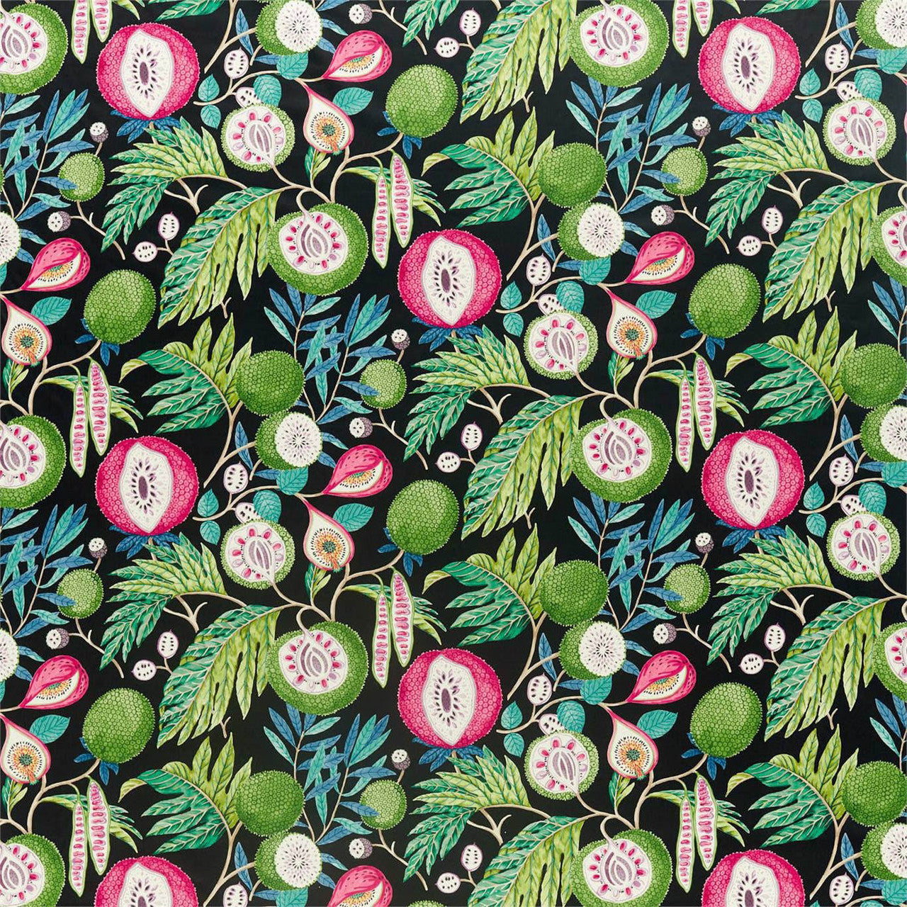 226560 Jackfruit Glasshouse Tropical/Ink Fabric by Sanderson