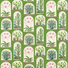 226570 Terrarium Glasshouse Botanical Green Fabric by Sanderson