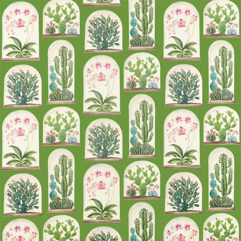 226570 Terrarium Glasshouse Botanical Green Fabric by Sanderson