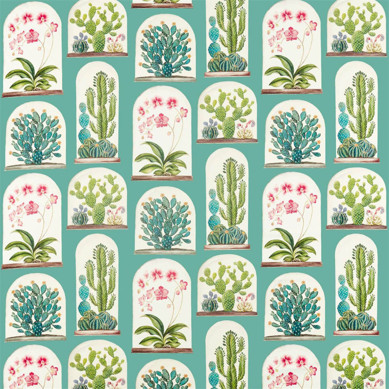 226571 Terrarium Glasshouse Eucalyptus/Bengal Fabric by Sanderson