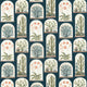 Terrarium Glasshouse Ink/Papaya Fabric by Sanderson