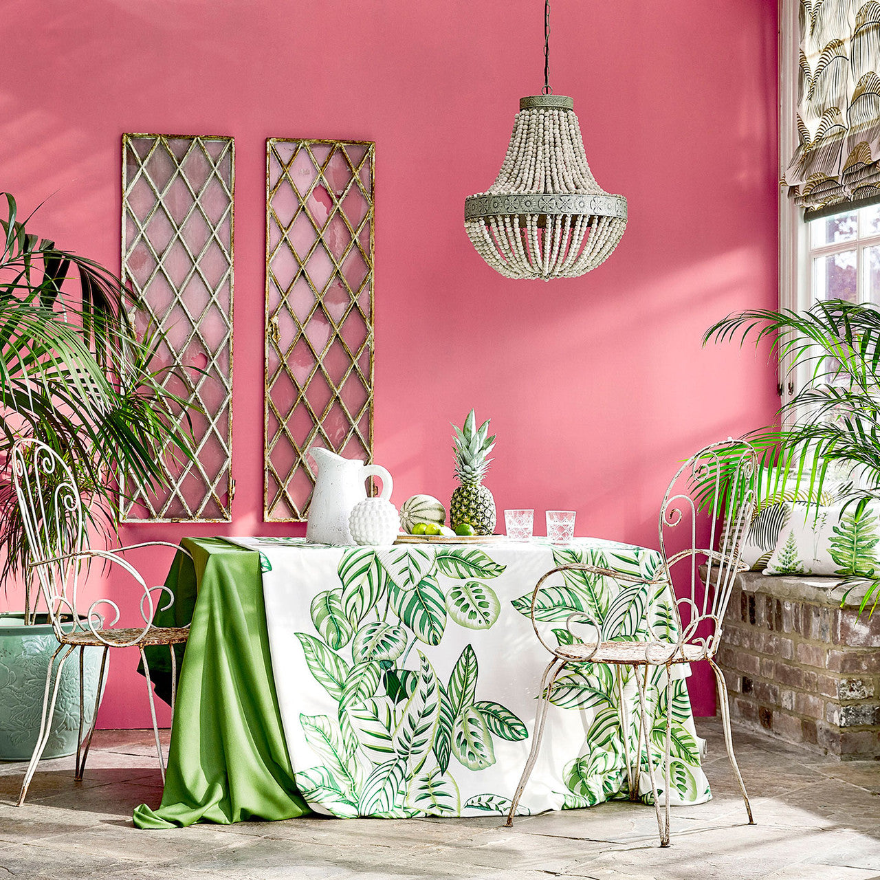 226575 Calathea Glasshouse Botanical Green Fabric by Sanderson