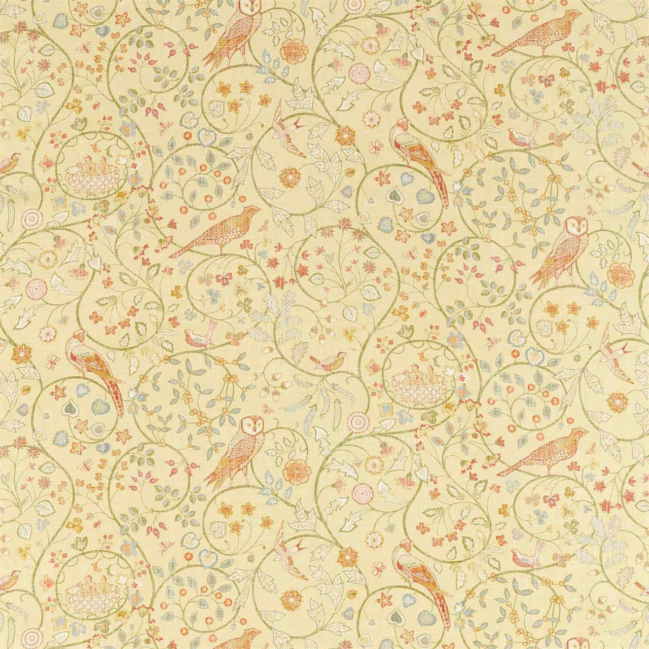 226587 Newill Melsetter Lemon Fabric by Morris & Co