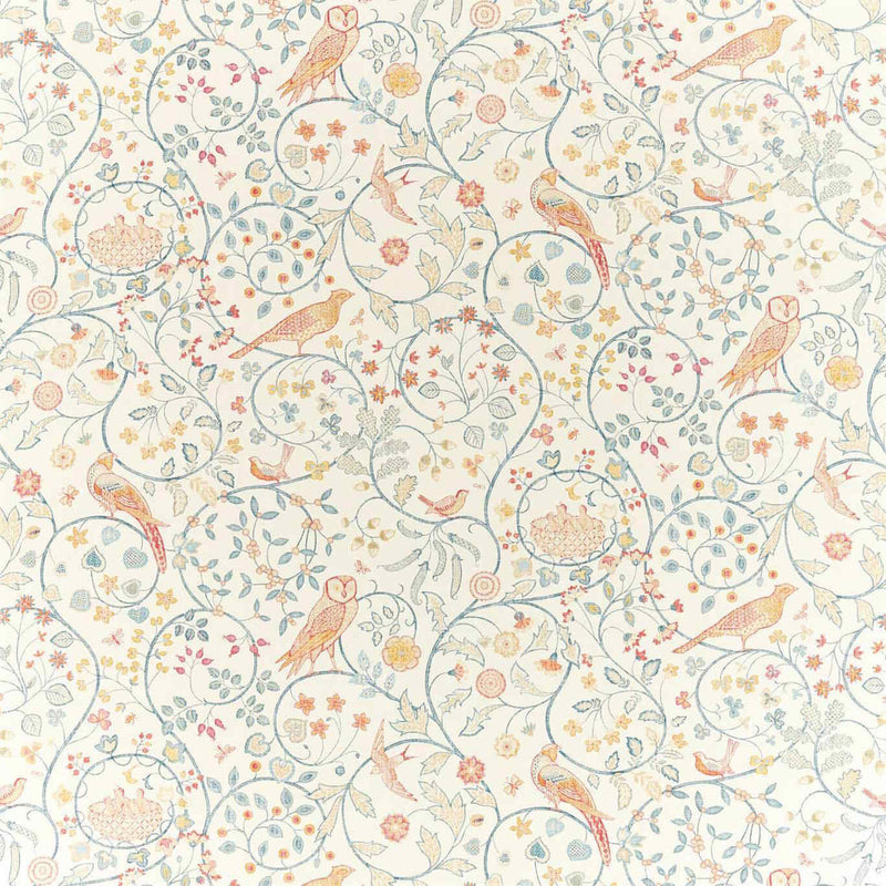 226588 Newill Melsetter Teal Fabric by Morris & Co