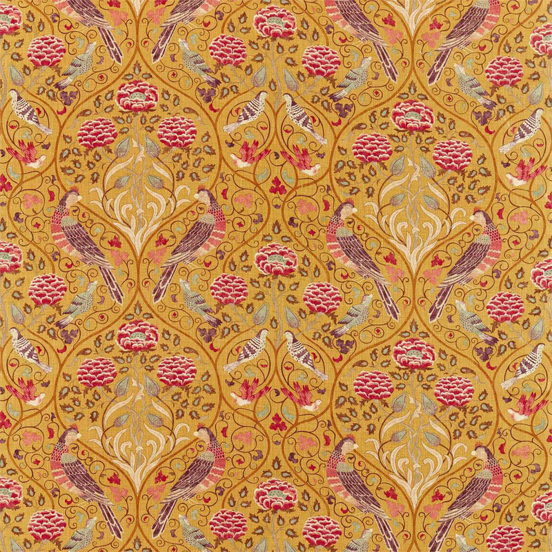 226593 Seasons by May Melsetter Saffron Fabric by Morris & Co