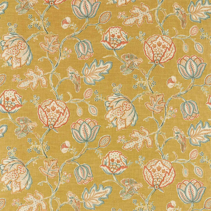 226595 Theodosia Melsetter Saffron Fabric by Morris & Co
