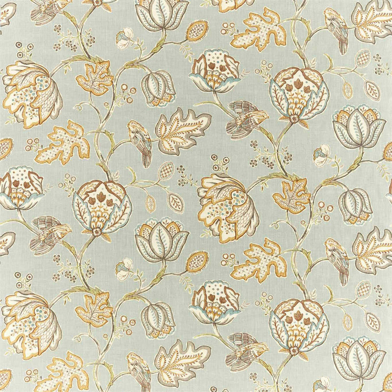 226596 Theodosia Melsetter Grey Fabric by Morris & Co