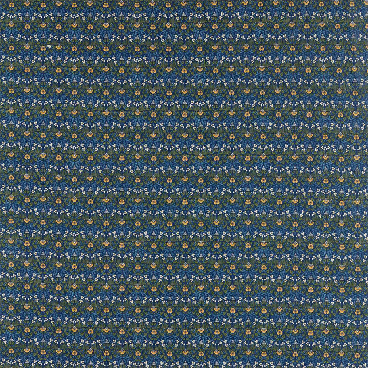226597 Eye Bright Melsetter Indigo Fabric by Morris & Co