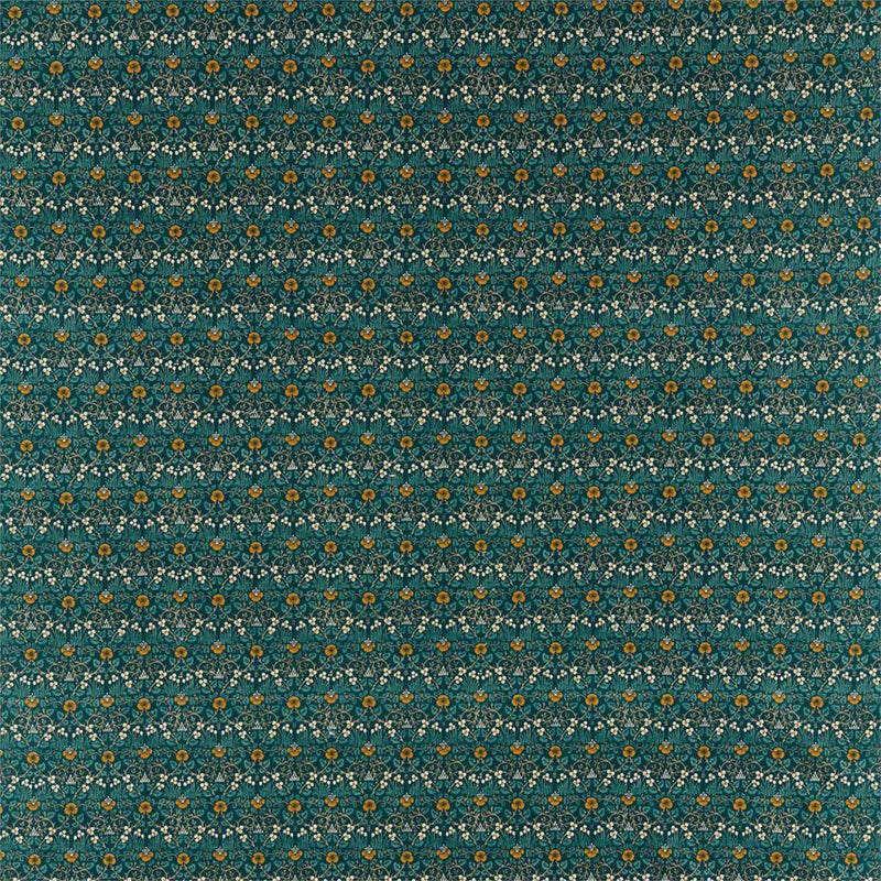 226598 Eye Bright Melsetter Teal Fabric by Morris & Co
