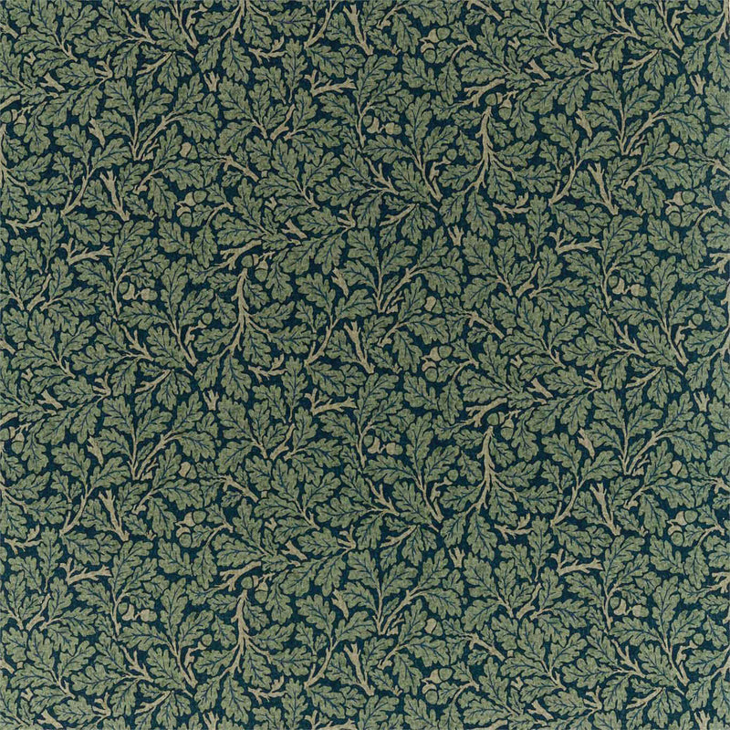 226614 Oak Melsetter Teal/Slate Fabric by Morris & Co