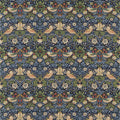 Strawberry Thief Compilation Indigo/Mineral Fabric by Morris & Co