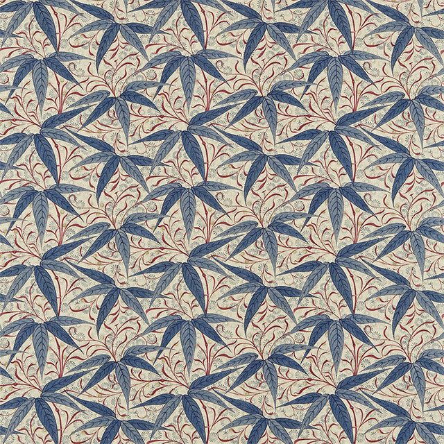 226687 Bamboo Compilation Indigo/Woad Fabric by Morris & Co