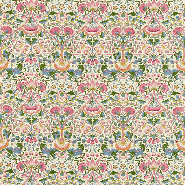 226691 Lodden Compilation Blush/Woad Fabric by Morris & Co