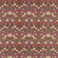 Strawberry Thief Compilation Crimson/Slatel Fabric by Morris & Co