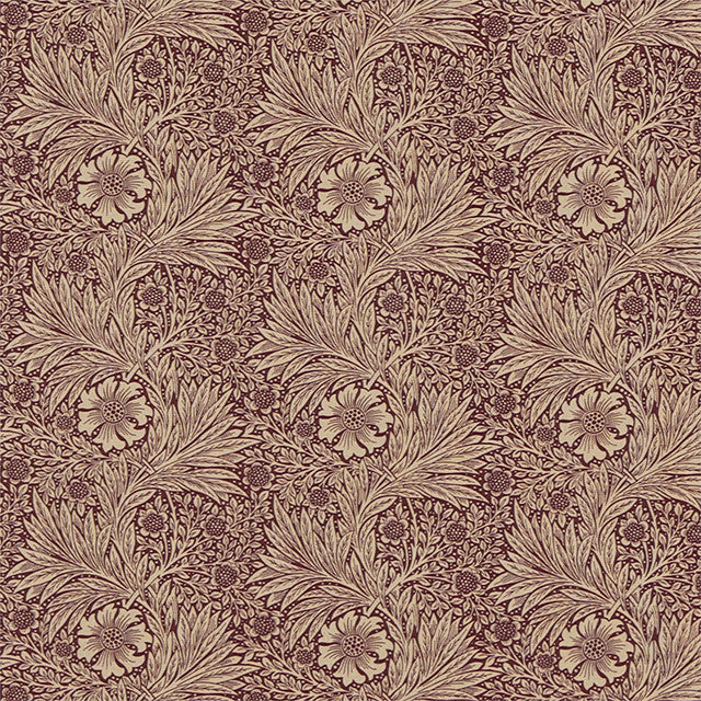 226695 Marigold Compilation Brick/Manilla Fabric by Morris & Co