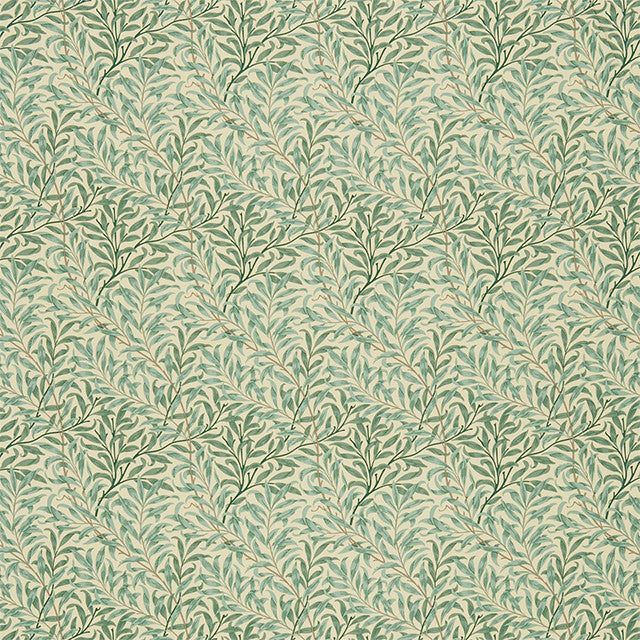 226703 Willow Boughs Compilation Cream/Pale Green Fabric by Morris & Co