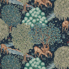 226709 The Brook Compilation Tapestry Blue Fabric by Morris & Co