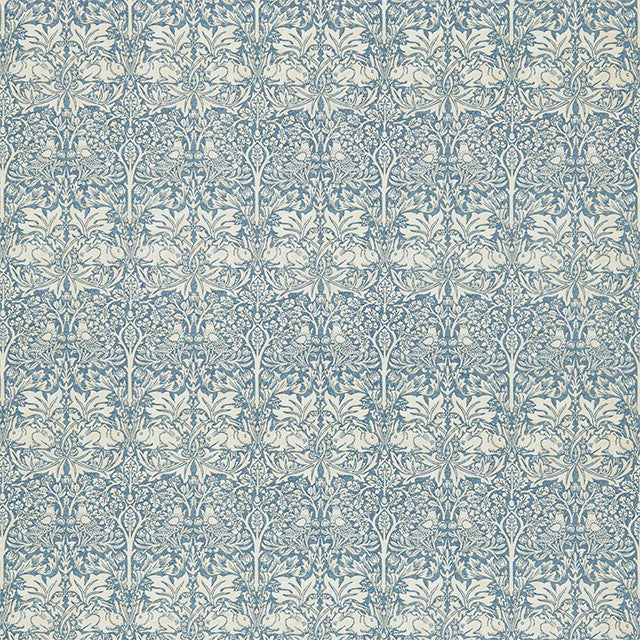 226714 Brer Rabbit Compilation Slate/Vellum Fabric by Morris & Co