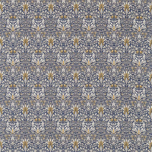 226726 Snakeshead Compilation Indigo/Hemp Fabric by Morris & Co
