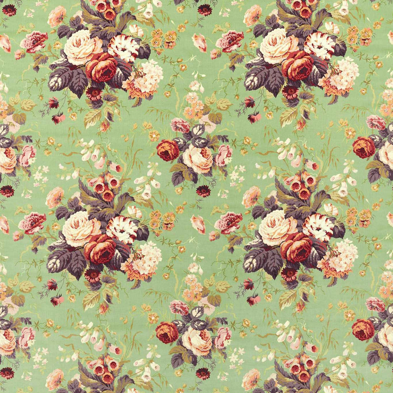 226885 Stapleton Park One Sixty Squirrel/Olive Fabric by Sanderson