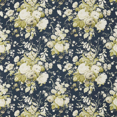 Stapleton Park One Sixty Navy/Olive Fabric by Sanderson