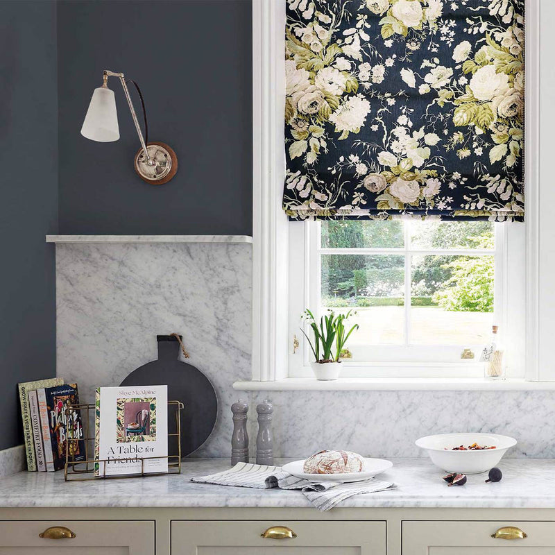 226889 Stapleton Park One Sixty Navy/Olive Fabric by Sanderson