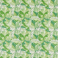 Acanthus Simply Morris Leaf Green Fabric by Morris & Co