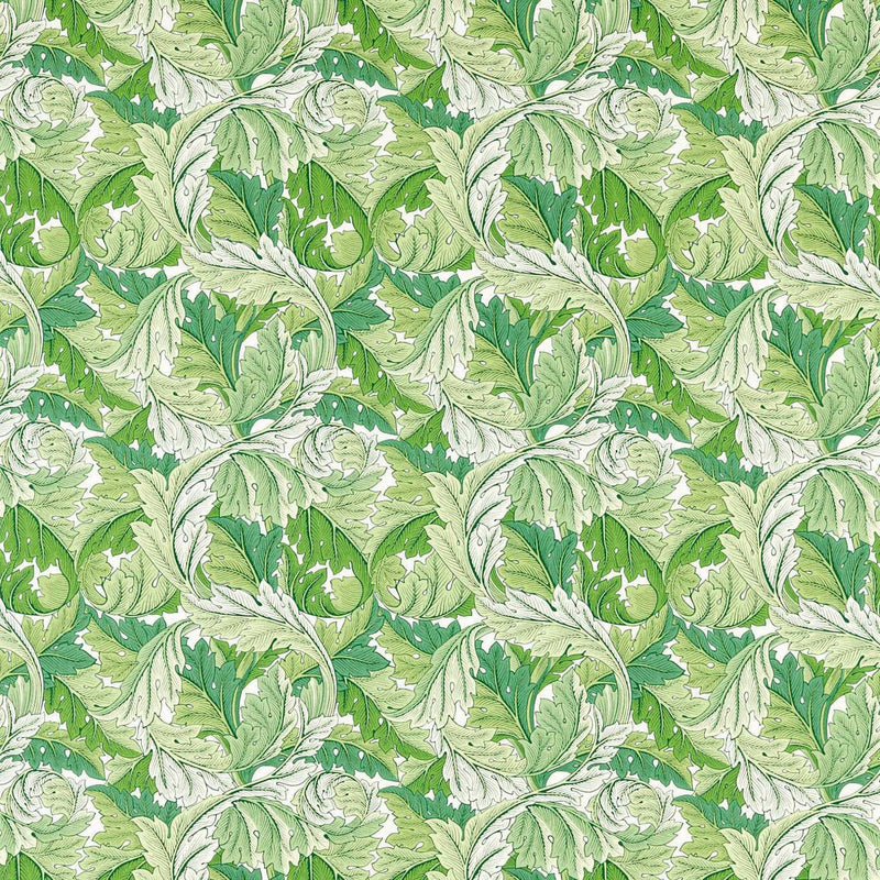 226896 Acanthus Simply Morris Leaf Green Fabric by Morris & Co