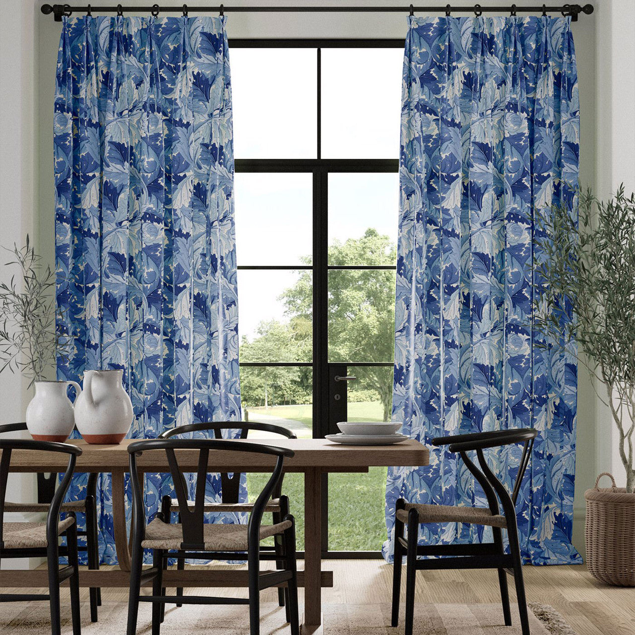 226897 Acanthus Simply Morris Woad Fabric by Morris & Co