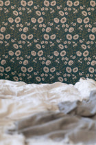 2268 Poppy Flow Black and Purple Wallpaper by Boråstapeter