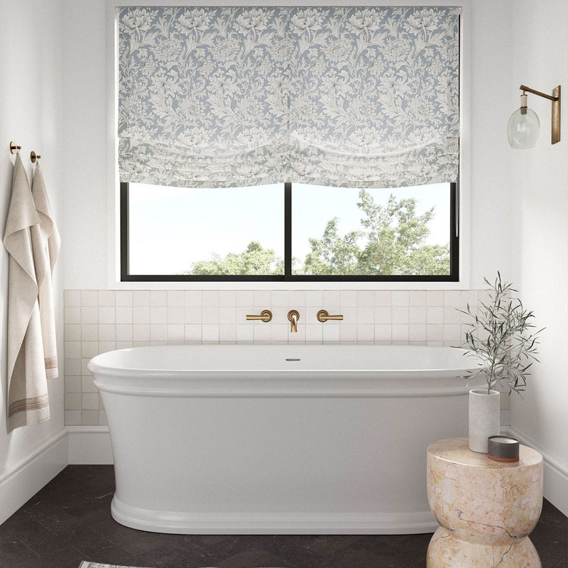 226912 Chrysanthemum Toile Simply Morris Slate Fabric by Morris & Co