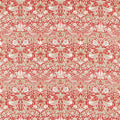 Strawberry Thief Simply Morris Indian Red Fabric by Morris & Co