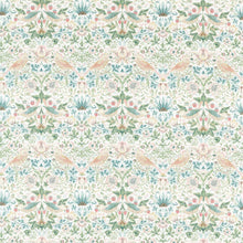 226918 Strawberry Thief Simply Morris Cochineal/Willow Fabric by Morris & Co