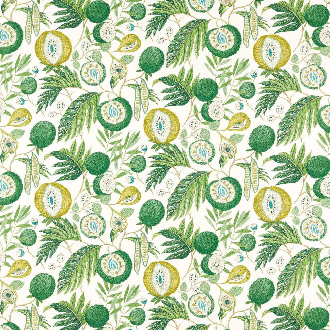 226935 Jackfruit Indoor Outdoor Prints Botanical Green Fabric by Sanderson