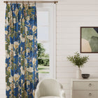 226960 Emperor Peony Water Garden Herbal Blue/Amber Fabric by Sanderson