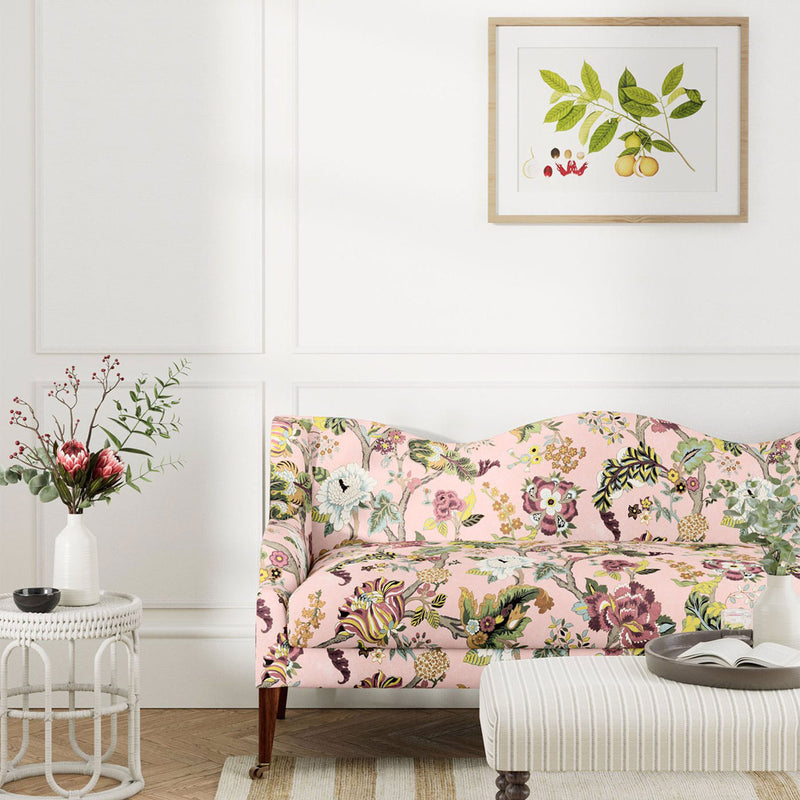 226966 Fusang Tree Water Garden Peach Blossom Fabric by Sanderson