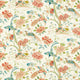 Indienne Peacock Water Garden Cinnabar Red/Olive Fabric by Sanderson