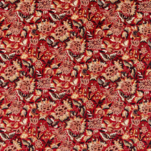 226974 Amara Butterfly Water Garden Cinnabar/Ink Black Fabric by Sanderson