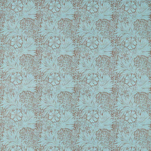 226980 Marigold Cornubia Sky/Chocolate Fabric by Morris & Co
