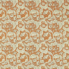 226987 Bachelors Button Cornubia Burnt Orange/Sky Fabric by Morris & Co