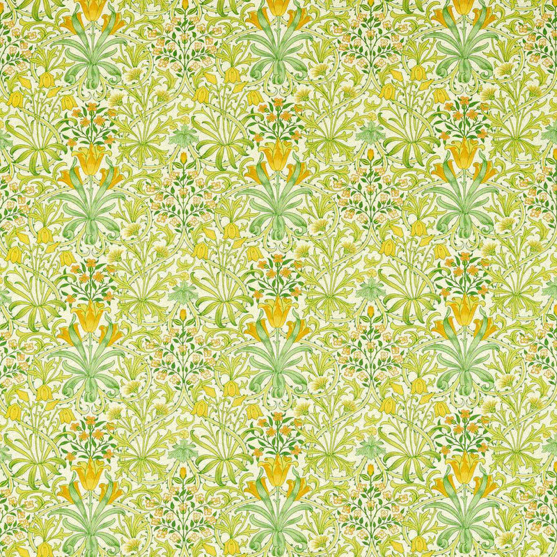 226990 Woodland Weeds Cornubia Sap Green Fabric by Morris & Co